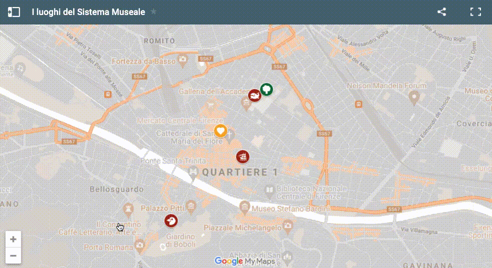 La mappa dei luoghi del Sistema Museale di Ateneo